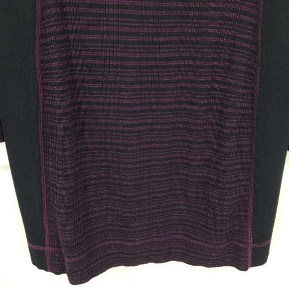 Prana Kelland Wool-Blend Long Sleeve Knit Sweater Dress S Burgundy (Black/Red) - Picture 12 of 16